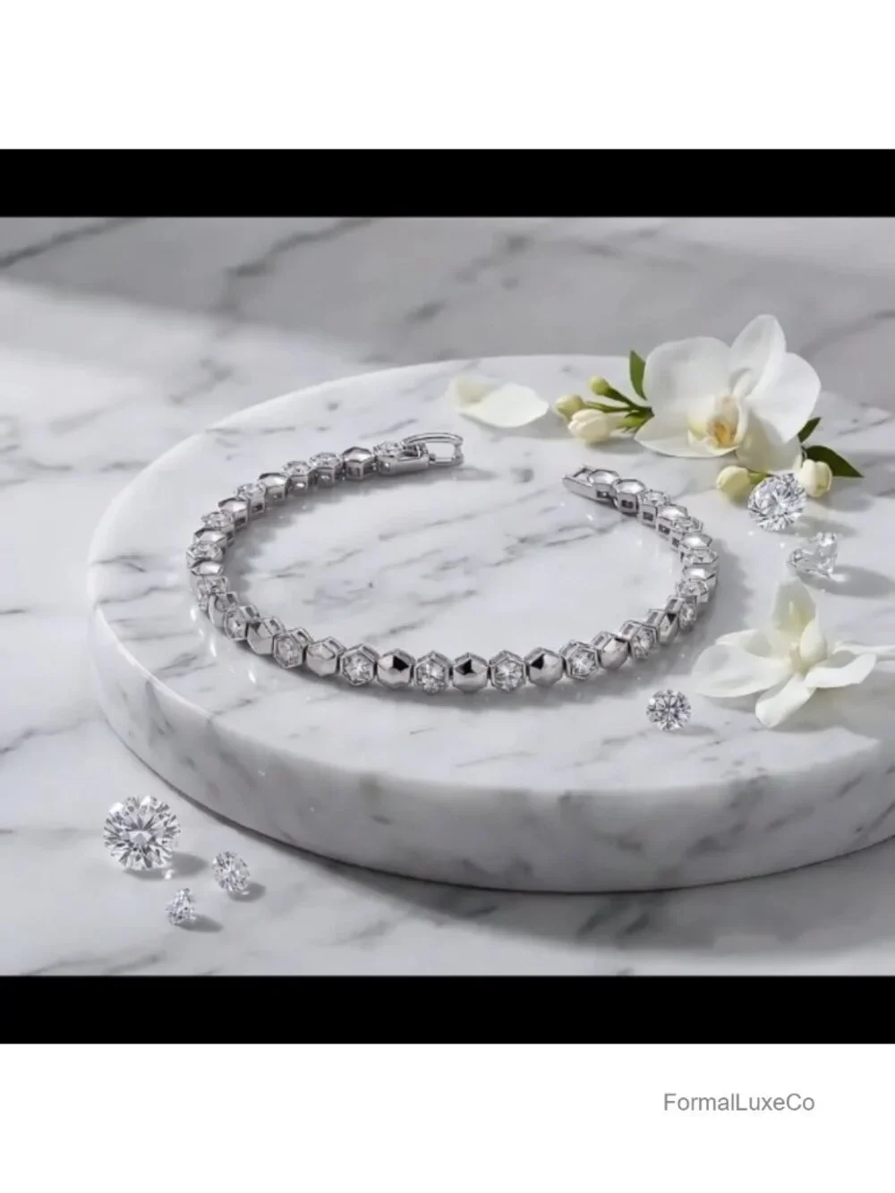 14K Gold Plated CZ Tennis Bracelet Dainty Hypoallergenic Non-Tarnish Gift